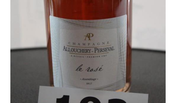 4 flessen à 75cl champagne Allouchery-Perseval, Rosé Brut